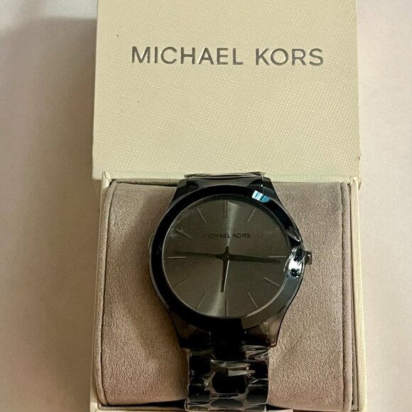 Michael Kors Men's Slim Runway Black Dial Watch - MK8507 - Picture 1 of 4